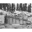 Retaining Walls pkg(6 Unpainted Hydrocal(R) Castings) -- Cut Stone, N, Woodland Scenics 1159