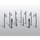 Street & Traffic Light Set - Nonworking -- Unpainted - Kit pkg(11), HO, Woodland Scenics 248