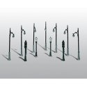 Street & Traffic Light Set - Nonworking -- Unpainted - Kit pkg(11), HO, Woodland Scenics 248
