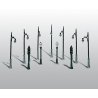 Street & Traffic Light Set - Nonworking -- Unpainted - Kit pkg(11), HO, Woodland Scenics 248