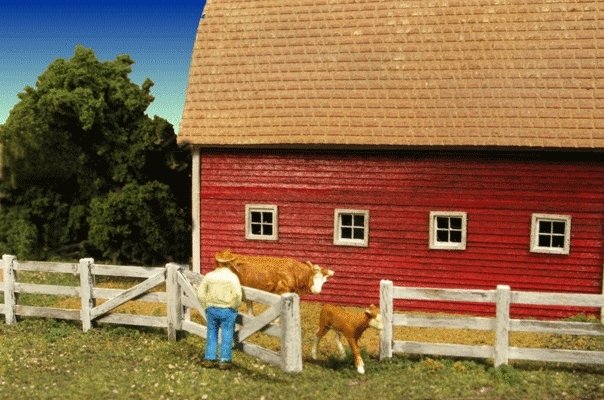Barn Yard Fence - Kit -- Scale 170′ 51.8m, HO, Monroe Models 2310