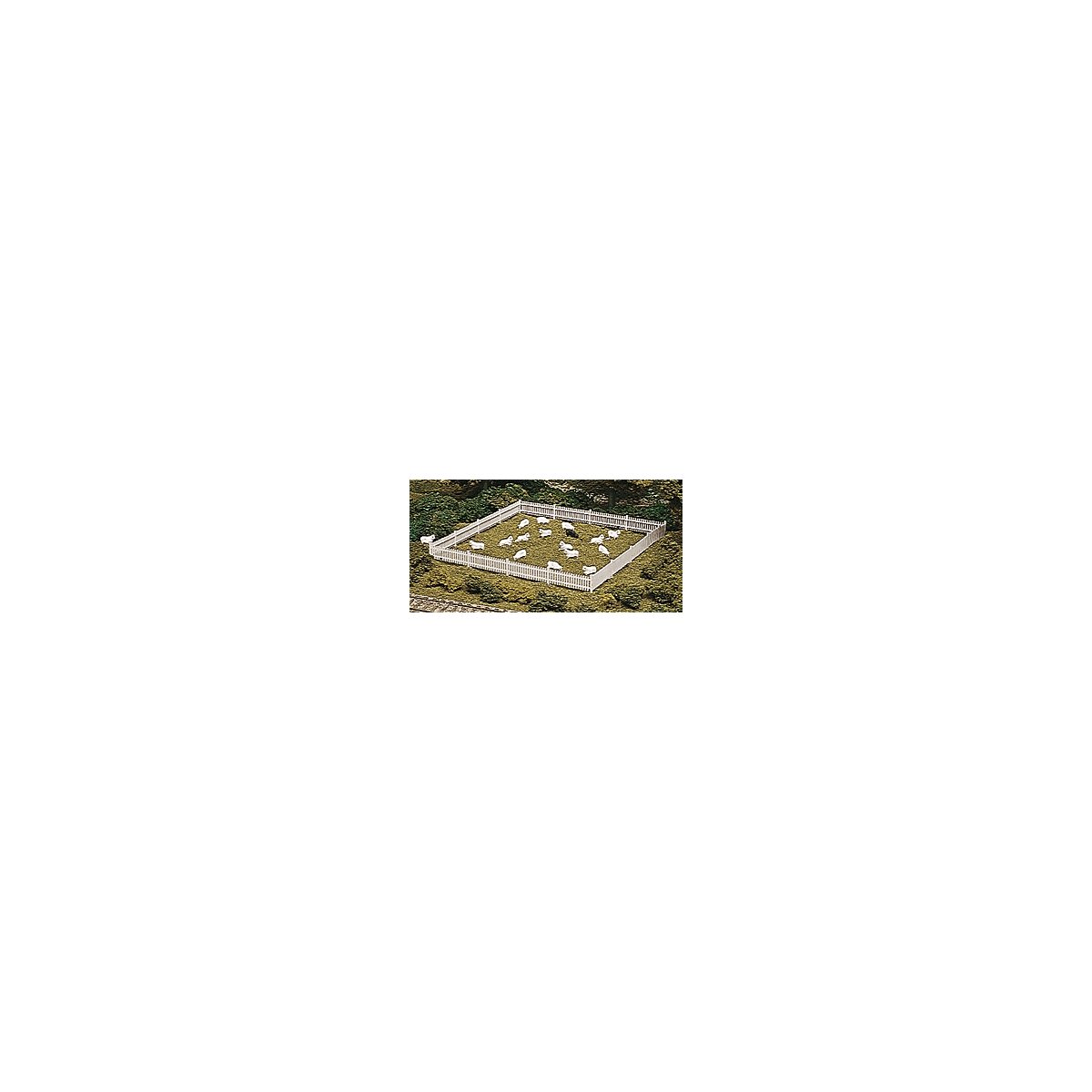 Picket Fence & Gate - 6′ 18.3m -- White, HO, Atlas Model Railroad Co. 776