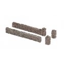 Fieldstone Wall -- 12 Pieces, Total Length 27-9/16` 70cm, 1/2` 1.3cm Tall, HO, Noch Gmbh & Co 13171