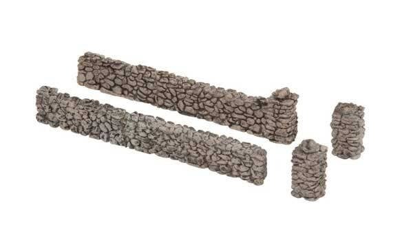 Fieldstone Wall -- 12 Pieces, Total Length 27-9/16` 70cm, 1/2` 1.3cm Tall, HO, Noch Gmbh & Co 13171