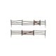 Log Fence - Kit with Gates, Hinges & Planter Pins -- Total Scale Length: 192′ 58.5m, O, Woodland Scenics 3001