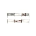 Log Fence - Kit with Gates, Hinges & Planter Pins -- Total Scale Length: 192′ 58.5m, O, Woodland Scenics 3001