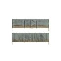 Privacy Fence - Kit with Gates, Hinges & Planter Pins -- Total Scale Length: 192′ 58.5m, O, Woodland Scenics 3005