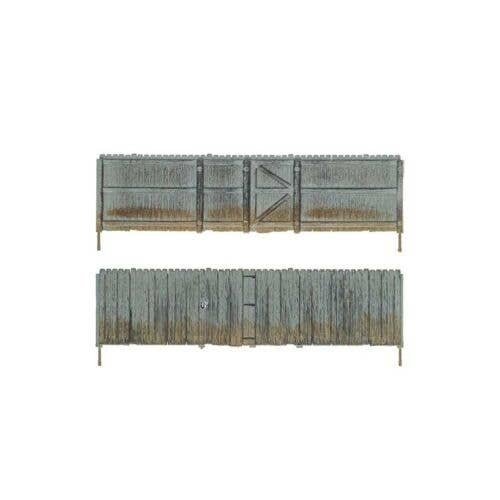 Privacy Fence - Kit with Gates, Hinges & Planter Pins -- Total Scale Length: 192′ 58.5m, O, Woodland Scenics 3005
