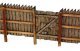 Sawtooth Board Fence -- Laser-Cut Wood Fence - 90 Scale Feet Total, O, B.T.S. 13029