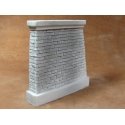 Quarry-Dressed Granite Bridge Abutment -- Overall: 5 x 1 x 4-7/8`, 4-1/4` Wide Cap Mat, S, Pre-Size Model Specialities 147