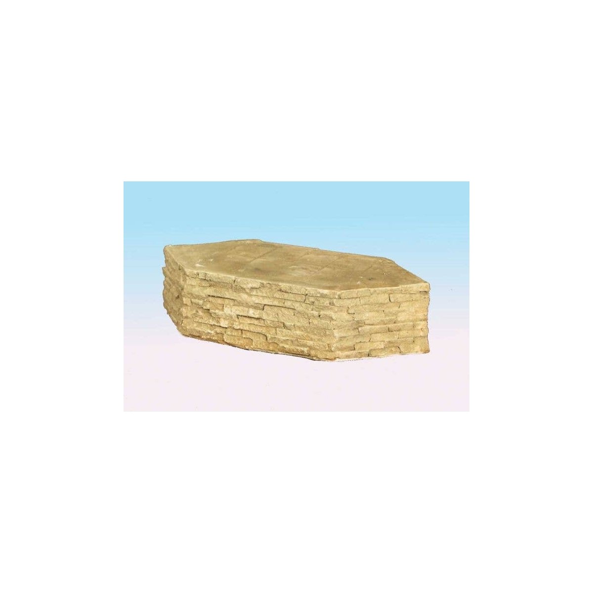 Single-Track Bridge Cutwater -- Split Stone, HO, Monroe Models 736