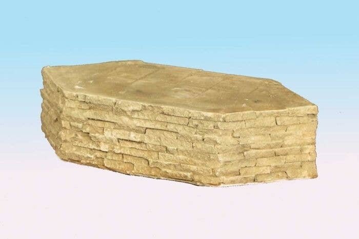 Single-Track Bridge Cutwater -- Split Stone, HO, Monroe Models 736
