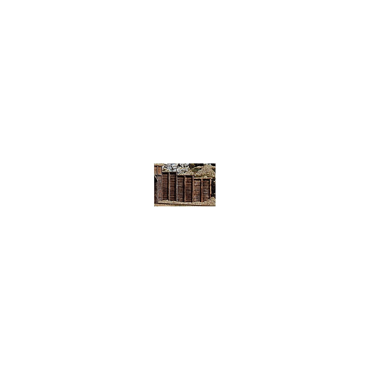 Retaining Walls pkg(6 Unpainted Hydrocal(R) Castings) -- Concrete, N, Woodland Scenics 1158