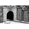 Single Track Tunnel Portals pkg(2 Unpainted Hyrdrocal(R) Castings) -- Random Stone, N, Woodland Scenics 1155