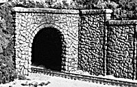 Single Track Tunnel Portals pkg(2 Unpainted Hyrdrocal(R) Castings) -- Random Stone, N, Woodland Scenics 1155