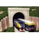 Double-Track Tunnel Portal -- Modern Concrete, N, Monroe Models 219
