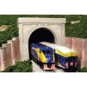 Double-Track Tunnel Portal -- Modern Concrete, N, Monroe Models 219