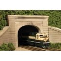 Double-Track Tunnel Portal -- Grooved Concrete Face, N, Monroe Models 215