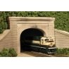 Double-Track Tunnel Portal -- Grooved Concrete Face, N, Monroe Models 215
