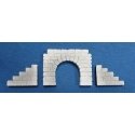 Cut Stone Tunnel Portal -- 2-3/8 x 1-3/4′ 5.9 x 4.4cm, Z, Pre-Size Model Specialities 901
