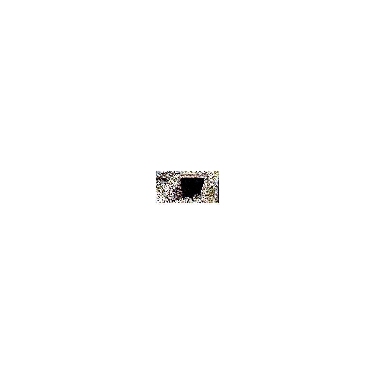 Culverts (Hydrocal Plaster Castings) pkg(2) -- Timber, All Scales, Woodland Scenics 1265