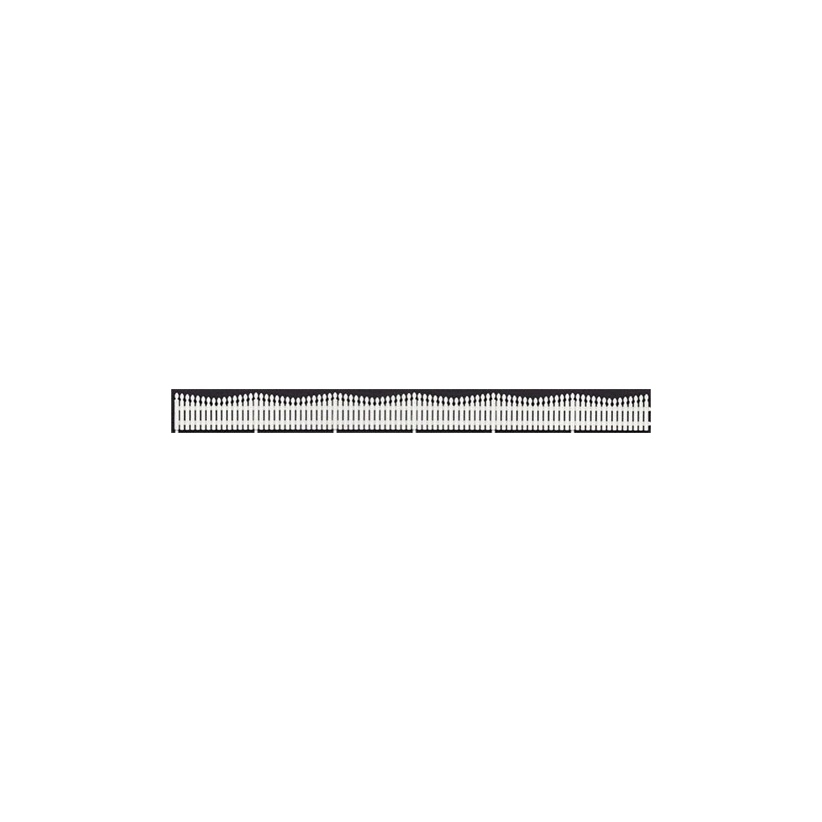 Fancy Picket Fence -- 5 Pieces, 32-1/2′ 82.6cm Length Total, HO, Tichy Train Group 8282