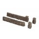 Rock Wall -- 12 Pieces, Total Length 28-3/8` 72cm, 5/8` 1.6cm Tall, HO, Noch Gmbh & Co 13170