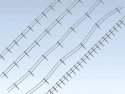 Iron Fence w/Concrete Posts -- 4m Steel Wire, 80 Concrete Pillars, HO, Faller Gmbh 180432
