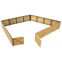 Corrugated Fence -- Kit - Scale Feet: 240` 73.2m Height: 1-1/4` 3.1cm, HO, Walthers Cornerstone 3632