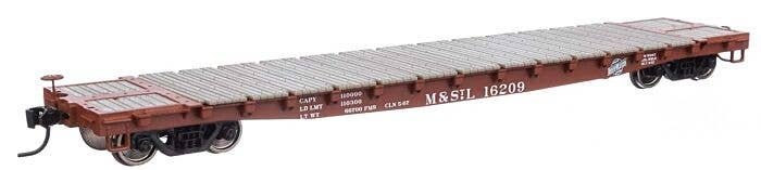 53′ GSC Flatcar - Ready to Run -- Minneapolis & St. Louis 16209, HO, WalthersMainline 6618