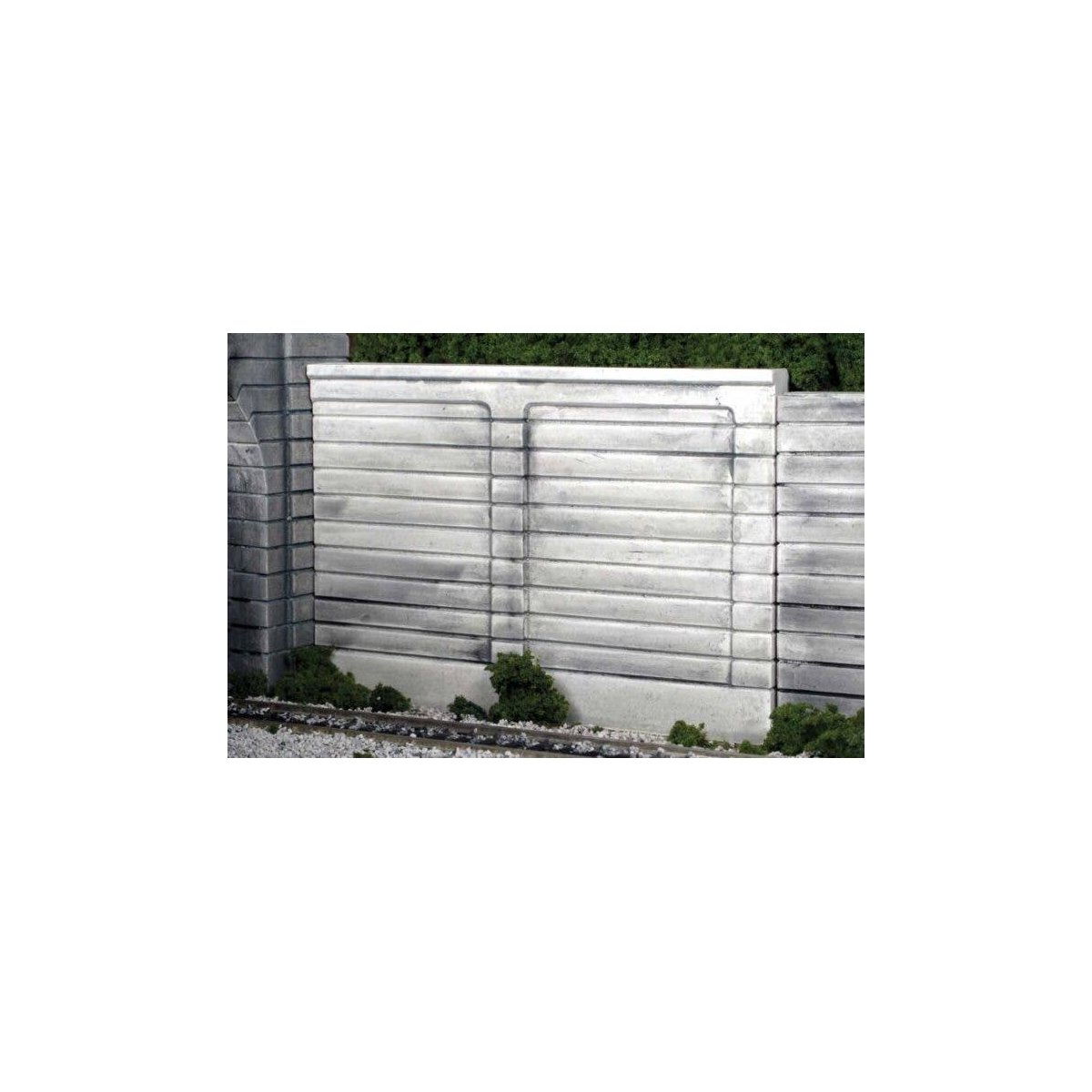 Retaining Wall -- Poured Concrete pkg(2), HO, Monroe Models 114