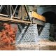 Cut Stone Bridge Pier 2-Pack -- 2-1/2 x .5 x 2′ 6.4 x 1.27 x 5.1cm, N, Chooch Enterprises 9830