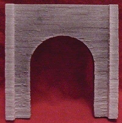 Tunnel Portal - Single Track -- Concrete 4-3/4 x 4-3/4′ 11.5 x 11.5cm, HO, Pre-Size Model Specialities 113