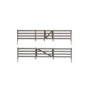 Rail Fence - Kit with Gates, Hinges & Planter Pins -- Total Scale Length: 192′ 58.5m, HO, Woodland Scenics 2982