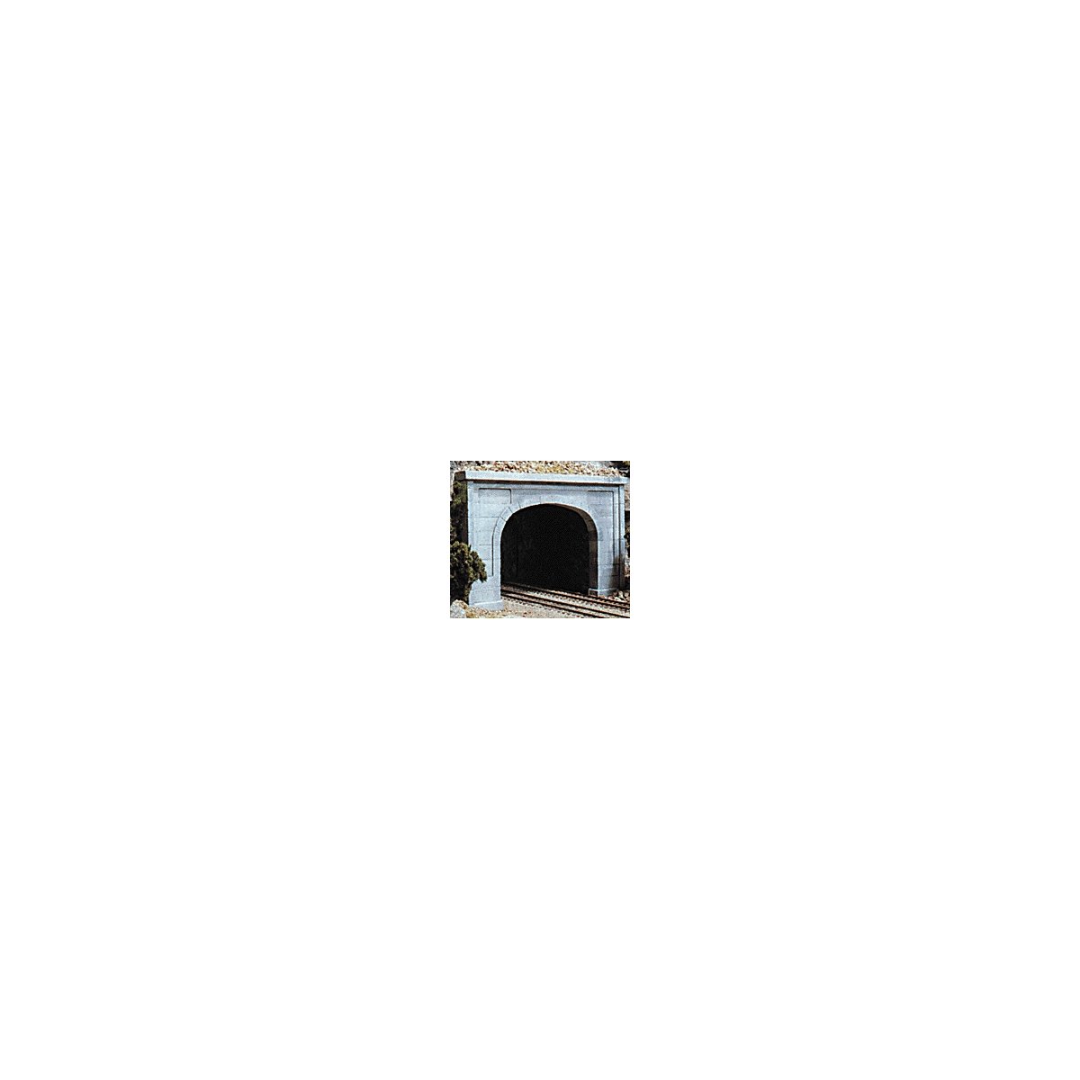 Double-Track Tunnel Portals pkg(2) Unpainted Hyrdrocal(R) Castings -- Concrete, N, Woodland Scenics 1156