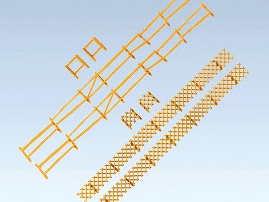 Garden & Field Fences -- 236cm Total Length pkg(4), HO, Faller Gmbh 180406