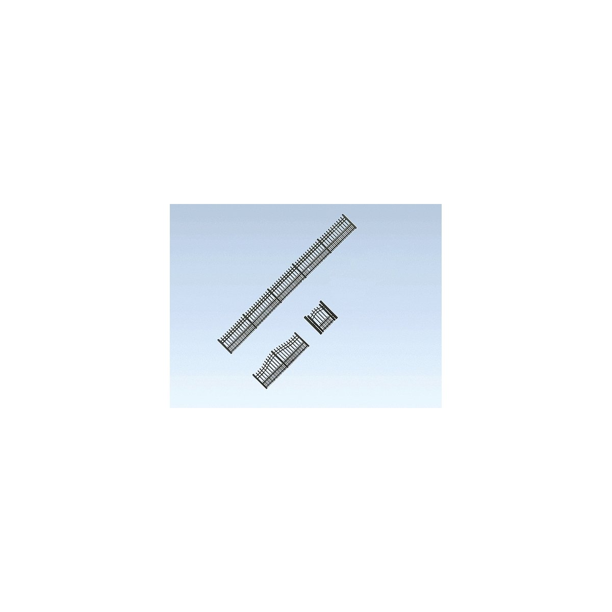 Iron Garden Fence -- 26-15/16′ 68.4cm Total Length, HO, Faller Gmbh 180411