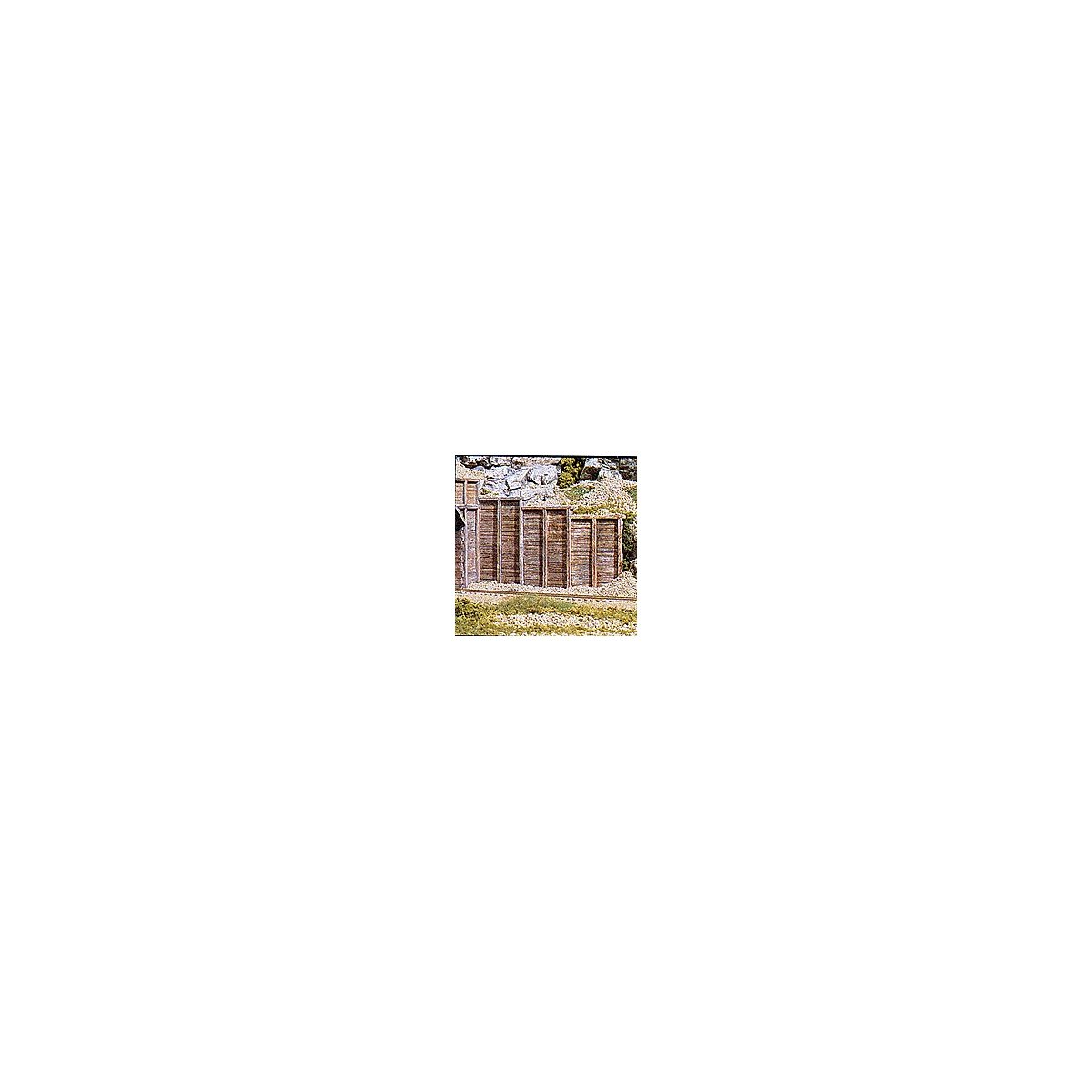 Retaining Walls (Hydrocal Plaster Castings pkg(3) -- Timbers, All Scales, Woodland Scenics 1260