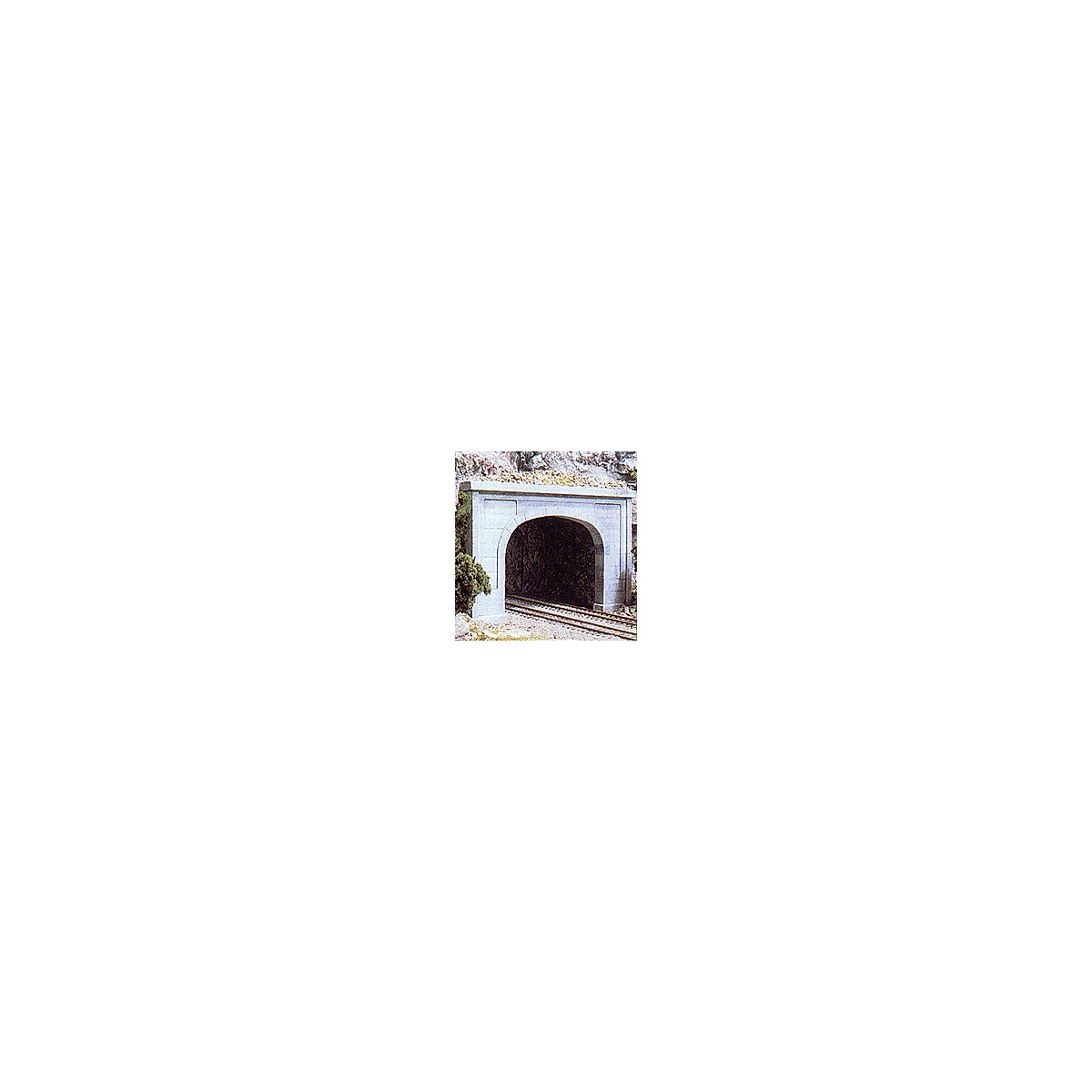 Double-Track Tunnel Portal (Hydrocal Plaster Casting) -- Concrete, HO, Woodland Scenics 1256