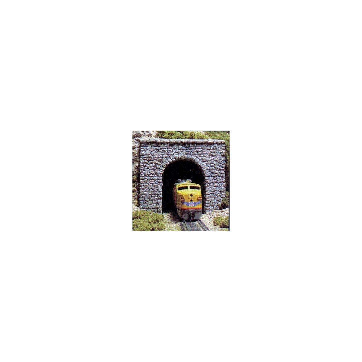 Single-Track Tunnel Portal (Hydrocal Plaster Casting) -- Random Stone, HO, Woodland Scenics 1255