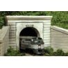 Single-Track Tunnel Portal -- Grooved Concrete Face, N, Monroe Models 214