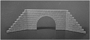Culvert -- Large Cut Stone with Wings, HO, Rix Products 652