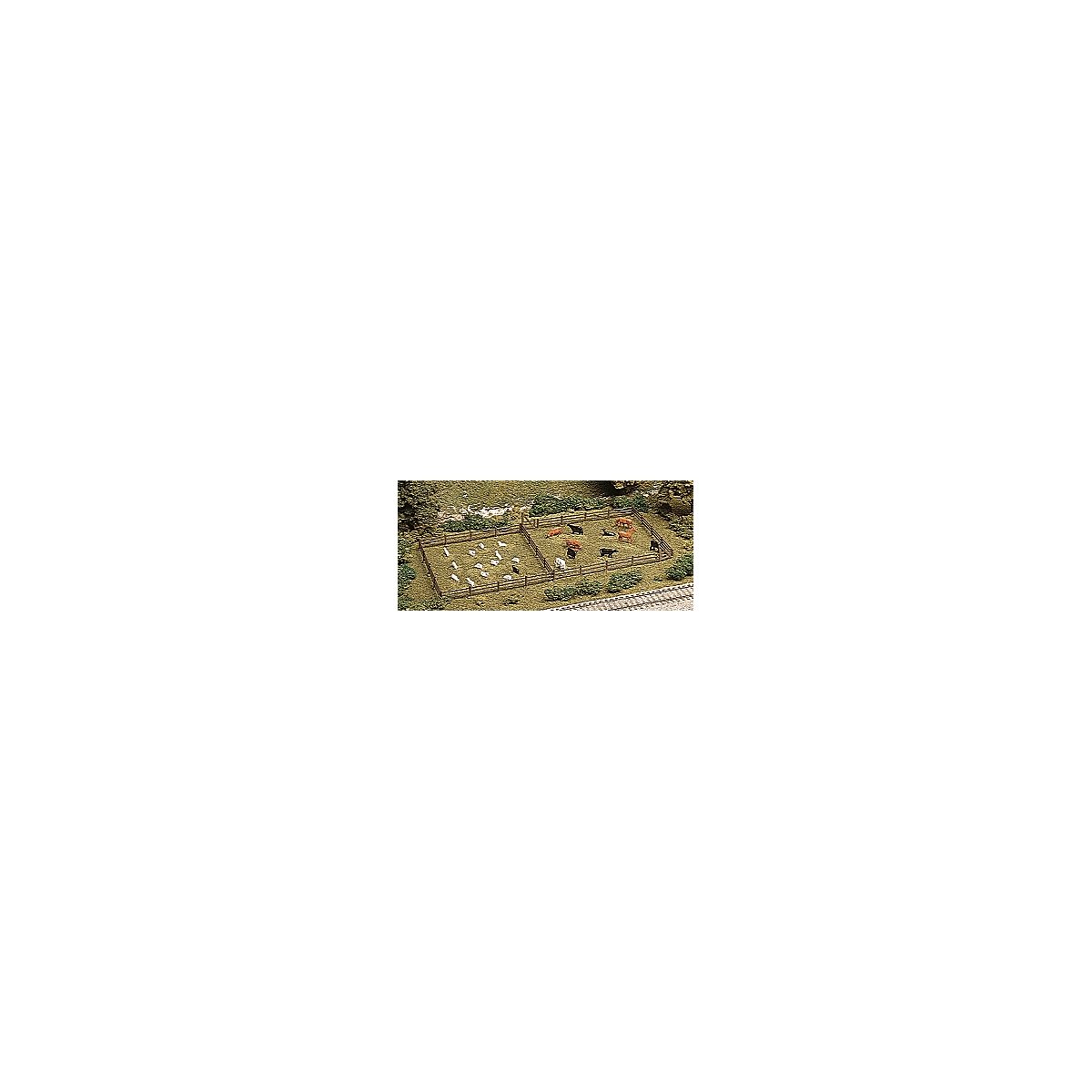 Rustic Fence & Gate - 6′ 18.3m -- Brown, HO, Atlas Model Railroad Co. 777