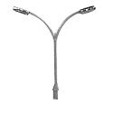 1980s Double-Boulevard Street Lights -- Non-Operating pkg(4), HO, Plastruct Inc 94808