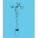 Light Poles w/Light Heads (Nonworking) pkg(2) -- For Yards, Industrial, Engine Facility, Etc., HO, Details West 455