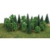 Mixed Trees with Flat Bases pkg(25), All Scales, Walthers SceneMaster 1179