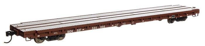 60′ Pullman-Standard Flatcar - Ready to Run -- BNSF 584966, HO, WalthersMainline 5392