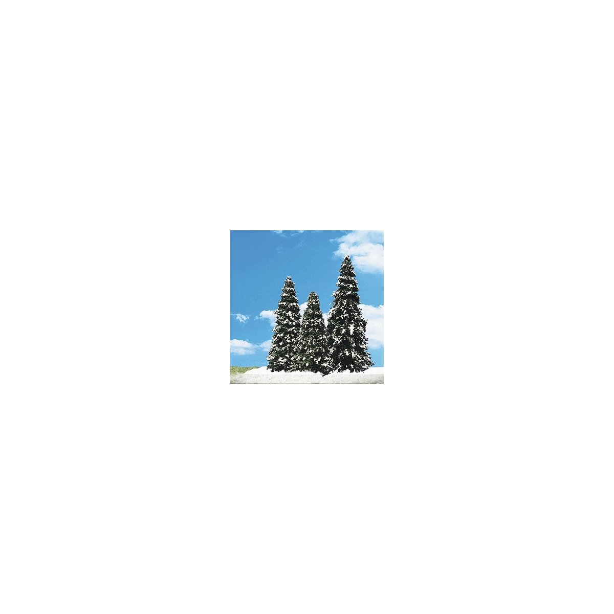 Woodland Classic Trees(R) Ready Made - Snow Dusted -- 2 to 3-1/2′ 5.1 to 8.9cm Tall pkg, All Scales, Woodland Scenics 3567