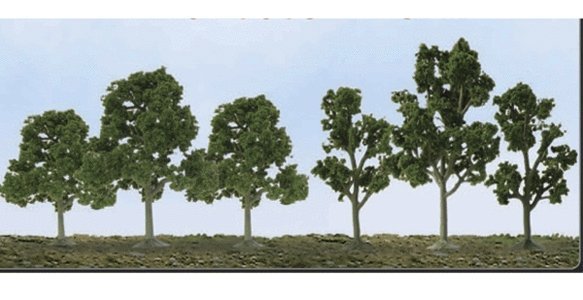 Deciduous Tree Pack -- 2-1/2 to 4-1/2′ 6.4 to 11.4cm pkg(20), All Scales, JTT Miniature Tree 92119
