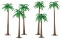 Palm Trees - Super Scenic Series -- 3 to 5′ 7.6 to 12.7cm pkg(6), All Scales, JTT Miniature Tree 92136